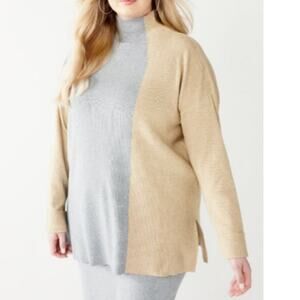 Cara Santana Nine West Colorblock Tunic Sweater US Women's XXL Plus